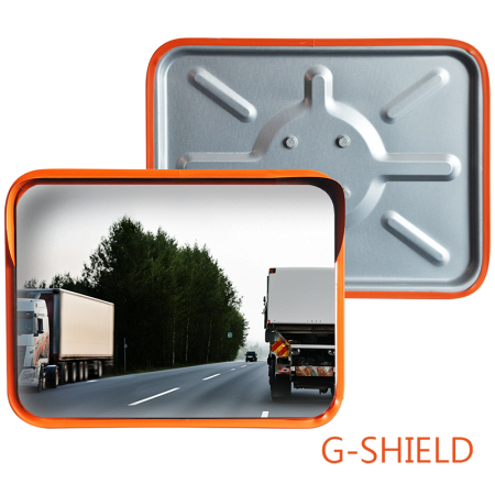 Уличное прямоугольное зеркало Steel Crafts G-SHIELD 450x600 из нержавеющей стали